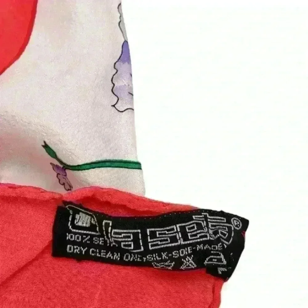 Floral Red Border Square Scarf - Women Accessories Scarves & Wraps